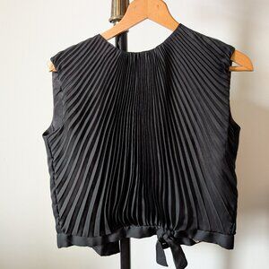 Fabulous True Vintage Black Pleated Top